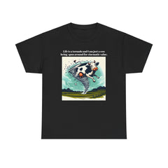 Funny Cow Caught In Tornado Unisex Tee