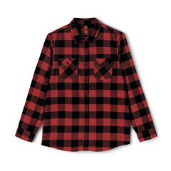 Wild Sound Wolf Guitarist Graphic - Unisex Flannel Shirt