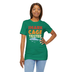 SHARK CAGE TESTER - Graphic Unisex Short Sleeve Tee