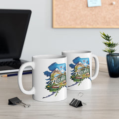 Alaska Watercolor State Mug – Travel Gift or Souvenir – 11oz or 15oz