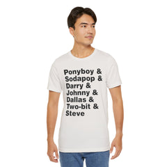 The Outsiders Shirt, Greasers Characters Shirt, Unisex Jersey Short Sleeve Tee