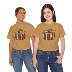 Autumn-Themed Pumpkin Book Tee, Cozy Fall Shirt, Halloween Apparel, Literary Gift, Unisex Comfortable T-Shirt