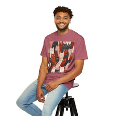 Cute Cat Print Unisex Garment-Dyed T-Shirt - Comfort Colors Soft Perfect for Animal Lovers and Casual Days