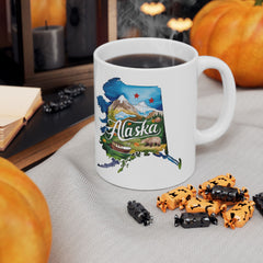 Alaska Watercolor State Mug – Travel Gift or Souvenir – 11oz or 15oz