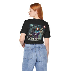 Halloween Scare Actor - Front and Back Graphic Unisex Jersey Short Sleeve Tee