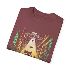 Raccoon UFO Funny Comfort Colors Graphic T-Shirt
