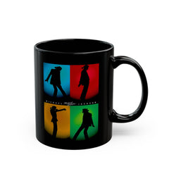 Pop Art Michael Jackson Iconic Silhouette Black Mug - 11oz & 15oz