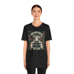 Long Black Cadillac Classic Car-Themed Music - Unisex Tee