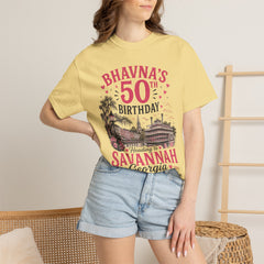 Bhavna Personalized 50th Birthday Girls Trip Savannah, Georgia T-Shirt