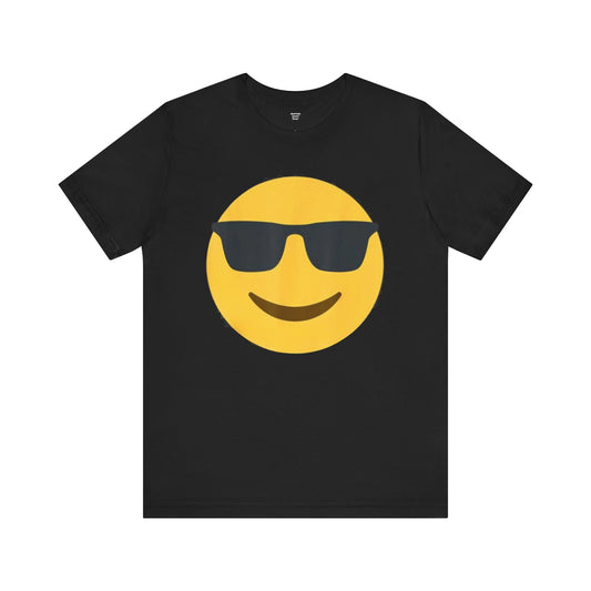 Emoji With Sunglasses - Graphic Unisex Jersey Short Sleeve Tee