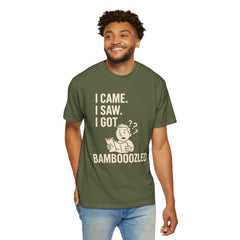 Funny Unisex Garment-Dyed T-Shirt, Bamboozled Shirt, Humorous Tee, Gift for Him/Her, Quirky Casual Wear