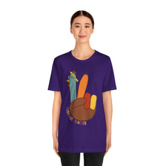 Thankful Teacher T‑Shirt – Hand Turkey Teacher Appreciation Tee