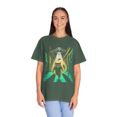 Raccoon UFO Funny Comfort Colors Graphic T-Shirt