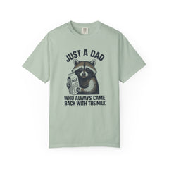 Just a Dad Raccoon T-Shirt | Garment-Dyed Tee for Father’s Day, Dad Gift, Animal Lover Shirt, Funny Dad Apparel, Gift for New Dads