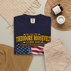 USS Theodore Roosevelt SSBN-600 T-Shirt – "Speak Softly and Carry a Big Stick" Patriotic Submarine Tee