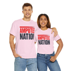Amputee Nation Unisex Heavy Cotton Tee, Support Shirt, Gift for Amputees, Awareness Apparel, Casual Comfort Wear