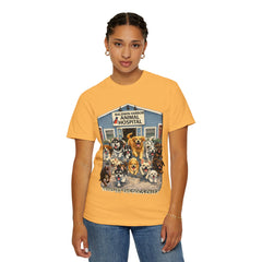 Pitbull Added "Who Let the Dogs Out?" Baldwin Harbor Animal Hospital Cute Vet Clinic T Shirt