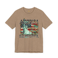 Statue Of Liberty, America The Beautiful, Unisex Jersey Short Sleeve Tee