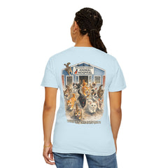 Front Logo Back Graphic Baldwin Harbor Animal Hospital "Who Let the Cats Out?" T Shirt