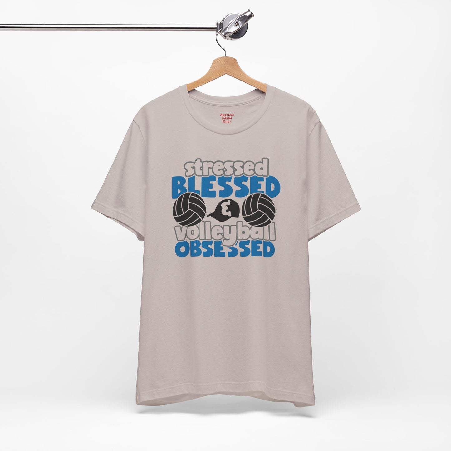 Stressed Blessed Volleyball Obsessed Shirt,Unisex Tee,graphic t shirt,gift for her,gift for him,volleyball team,playergift,fangift,Coachgift