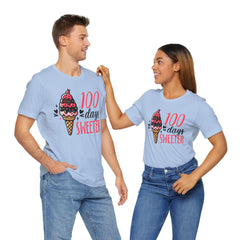 100 Days of School Unisex Tee | Elementary School, Ice Cream, Teacher Apparel