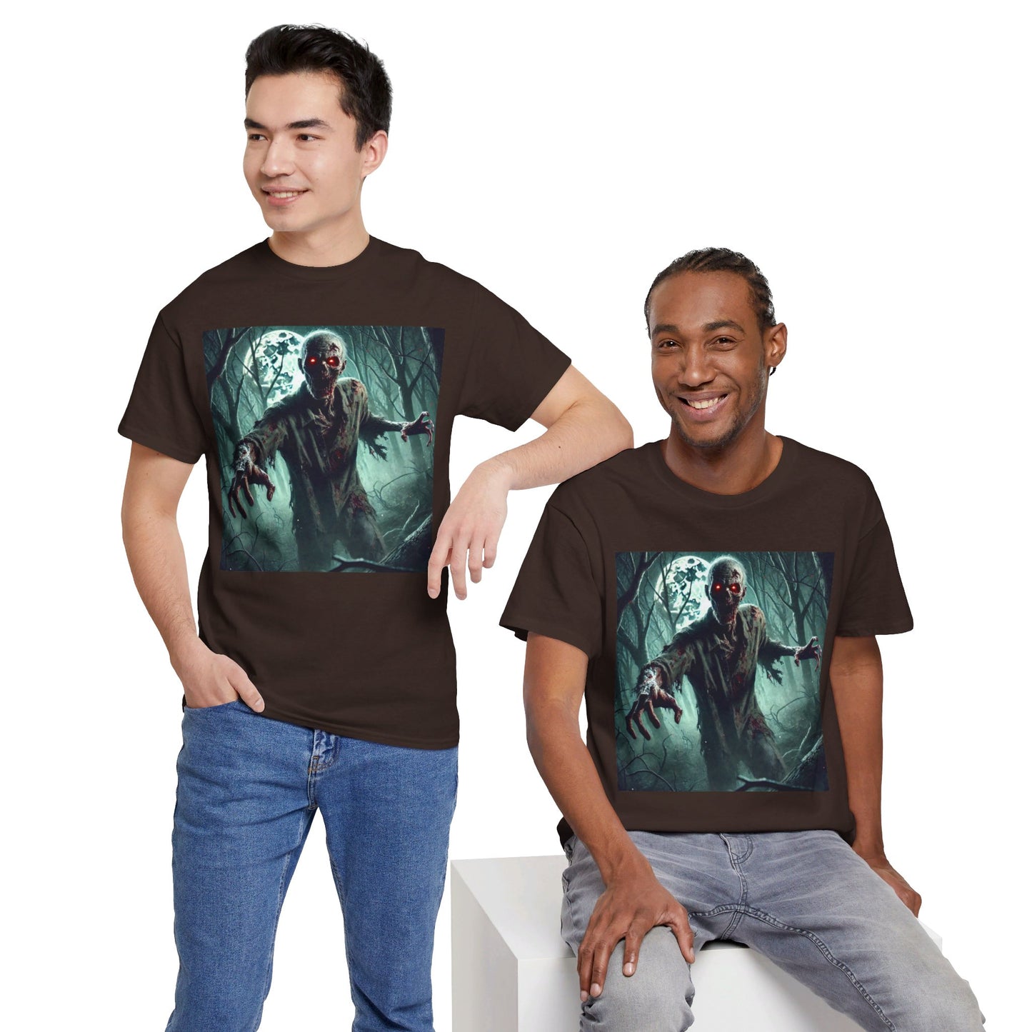 ZOMBIES WOODS! Graphic Unisex Heavy Cotton Tee