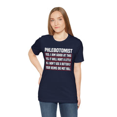 Phlebotomist Humor Tee, Funny Medical Shirt, Nurse Gift, Blood Tech Wear, Cute Phlebotomy Humor, Healthcare Apparel