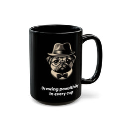 Pug Black Mug (11oz, 15oz), Brewing Pawsitivity In Every Cup