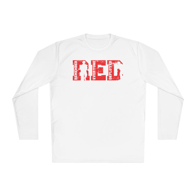 RED Friday, Army Navy Air Force Marines, Patriotic, Remember Everyone Deployed, Support Our Troops, - Unisex Lightweight Long Sleeve Tee