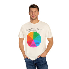 Motivational Talking Head Unisex Garment-Dyed T-Shirt - "And You May Ask Yourself"