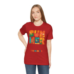 Summer Graphic Tee — Colorful Tropical "SUMMER" Typography T-Shirt