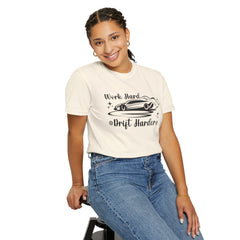 Sports Car Drift Unisex T-Shirt - Work Hard, Drift Harder