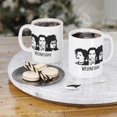 Wednesday Addams - Ceramic Mugs (11oz\15oz\20oz) | Pop Culture | Addams Family | Fan Gift | Gift For Her | Gothic Style Mug | Creepy Comedy