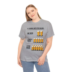 T-Shirt -  "A" School Math for Sailors Funny Beer Graphic Tee