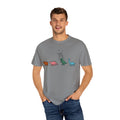 Dinosaur UFO Retro Unisex Garment-Dyed T-shirt