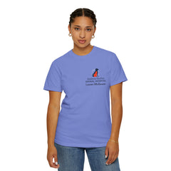 Lauren McGowan Front Logo Back Graphic Baldwin Harbor Animal Hospital "Who Let the Dogs Out?" Tee