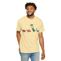 Dinosaur UFO Retro Unisex Garment-Dyed T-shirt