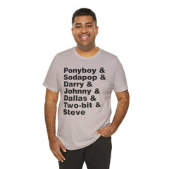 The Outsiders Shirt, Greasers Characters Shirt, Unisex Jersey Short Sleeve Tee