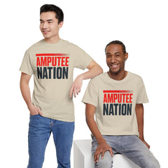 Amputee Nation Unisex Heavy Cotton Tee, Support Shirt, Gift for Amputees, Awareness Apparel, Casual Comfort Wear
