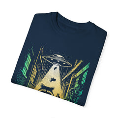 Raccoon UFO Funny Comfort Colors Graphic T-Shirt