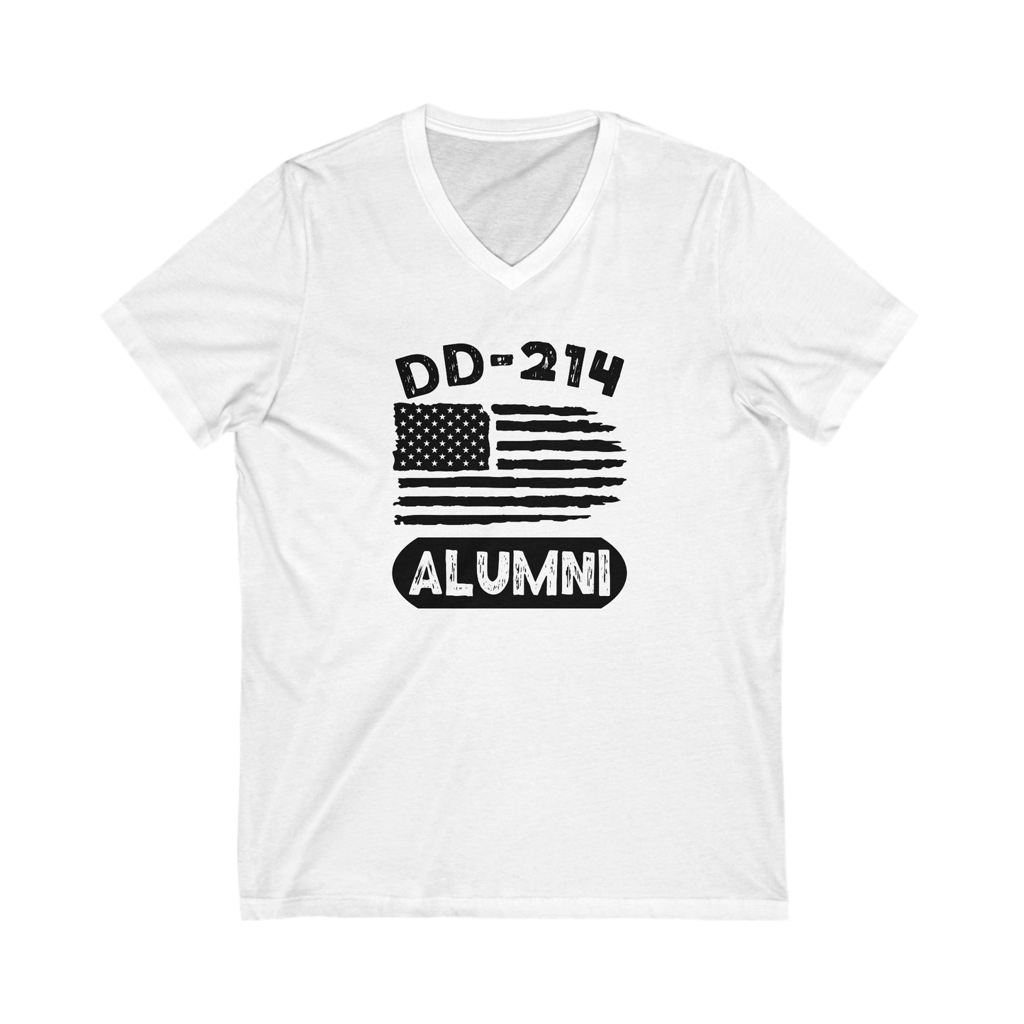 DD 214 Alumni Unisex Jersey Short Sleeve V-Neck Tee