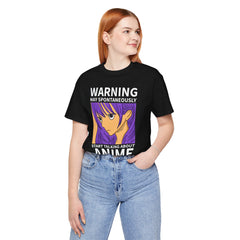 Funny Anime Talk Quote with Girl - Unisex Jersey Short Sleeve Tee