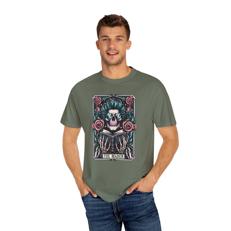 TAROT CARD WEED T Shirt, Vintage Style tee, Skeleton Reader Graphic Tee, Weed Lover, Smoke Cannabis tee, Relaxed Fit tee, Stoner Lifestyle