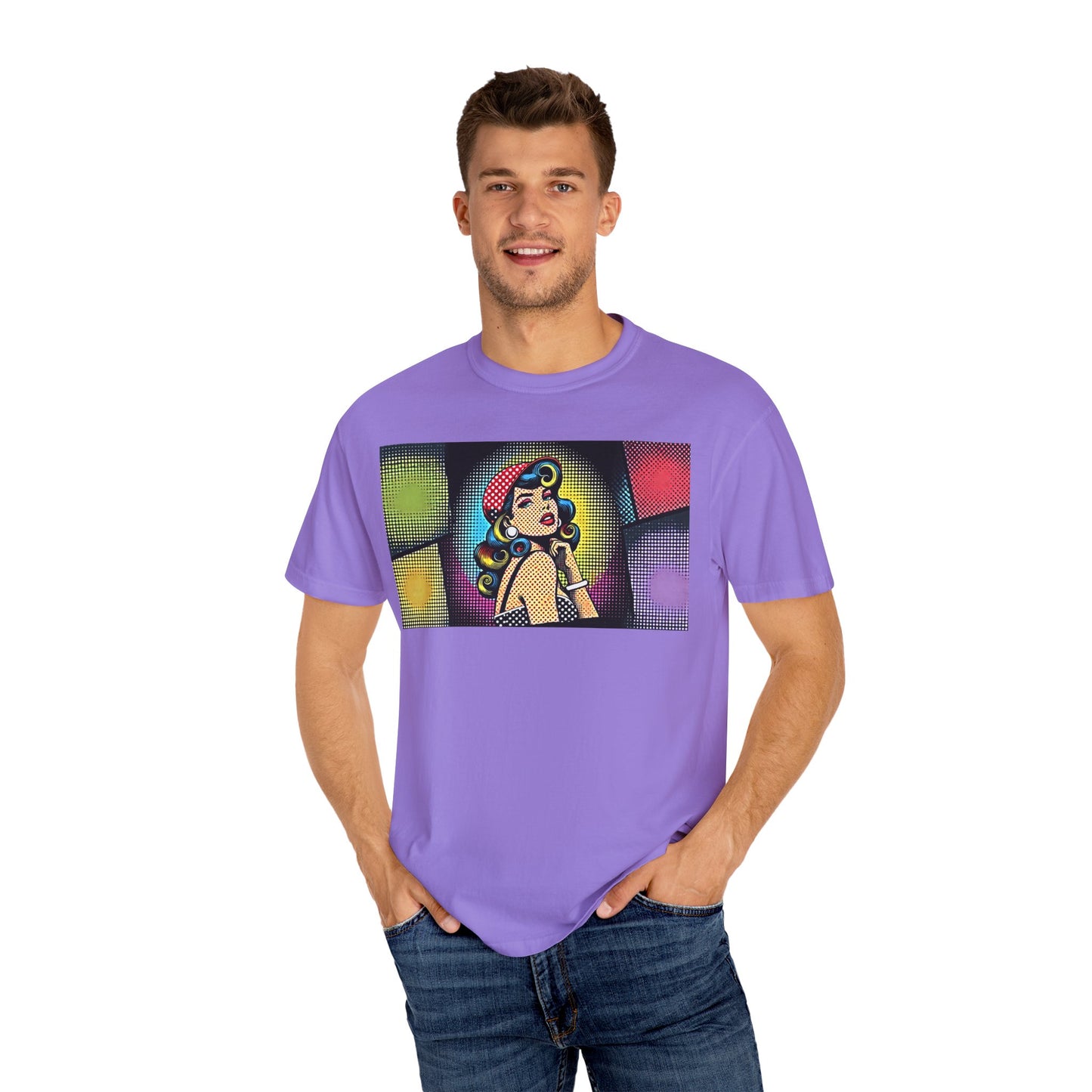 Pop Art Pinup Girl - Comfort Colors Garment Dyed Shirt