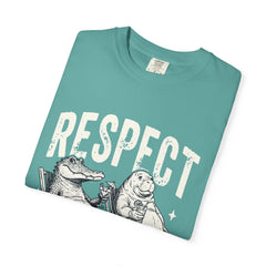 Alligator and Manatee Respect the Locals T-Shirt — Vintage Beach Vibes Graphic Tee