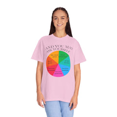 Motivational Talking Head Unisex Garment-Dyed T-Shirt - "And You May Ask Yourself"