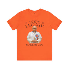 Pope Leo XIV Chicago Cubs Fan Short Sleeve Tee - Made in USA