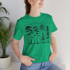 Nature-Inspired Unisex Jersey Tee, Tree Graphic T-Shirt, Eco-Friendly Fashion, Gift for Nature Lovers, Casual Wear, Outdoor Adventure