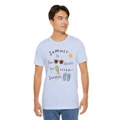 Summer Is — Graphic Tee (Sunglasses, Ice Cream & Sandals)