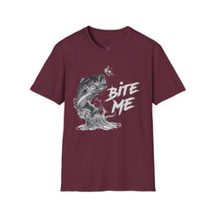 Bite Me Unisex Softstyle T-Shirt  A unique gift idea for people who love to fish